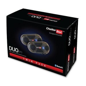 De Chatterbox DUO Pro blinkt uit in zijn prijs-kwaliteit verhouding en is eenvoudig in het gebruik. De DUO Pro is ontwikkeld voor full-duplex communicatie tussen de bestuurder en passagier en biedt ook de mogelijkheid om maximaal twee Bluetooth apparaten tegelijkertijd te koppelen. Eén van de additionele functies is het delen van muziek tussen de bestuurder en een passagier zodat je gelijktijdig naar dezelfde muziekbron kunt luisteren. Nu voor €75,00 per stuk